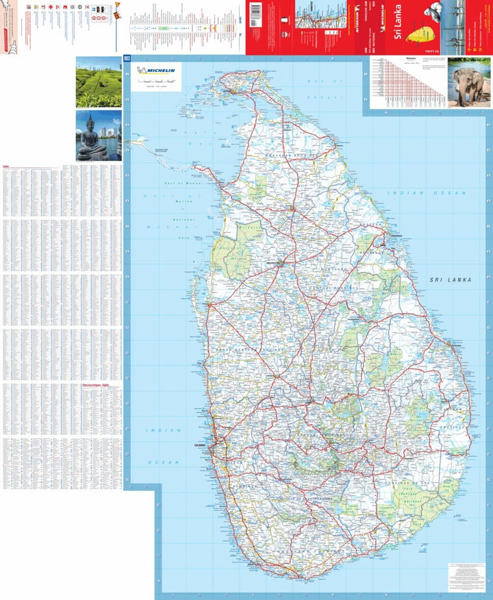 Carte routière n° 803 - Sri Lanka | Michelin carte pliée Michelin 
