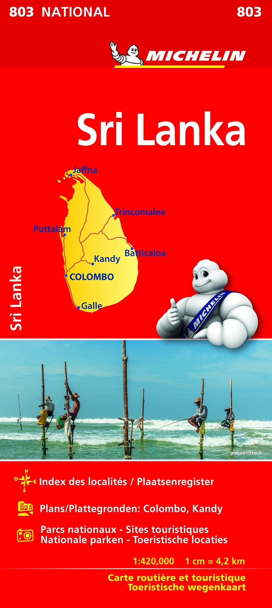 Carte routière n° 803 - Sri Lanka | Michelin carte pliée Michelin 