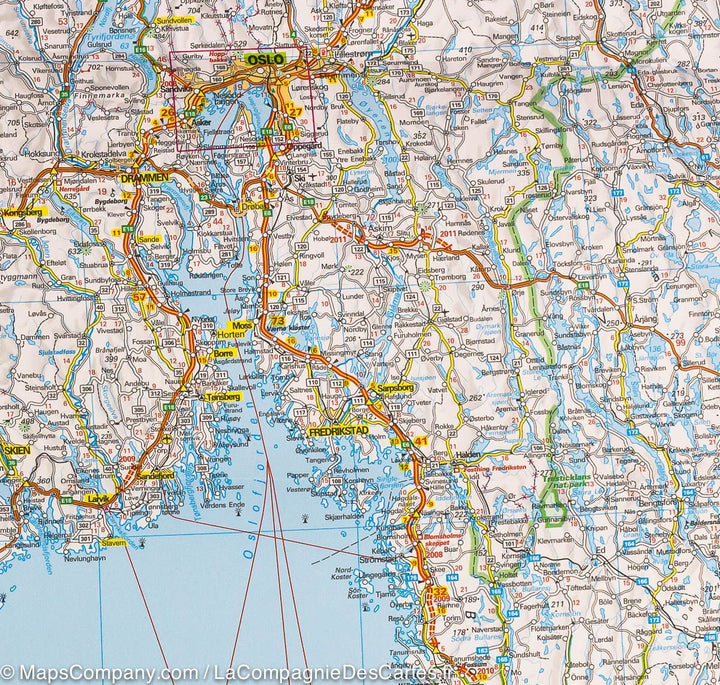 Carte routière - Norvège | Kümmerly & Frey carte pliée Kümmerly & Frey 