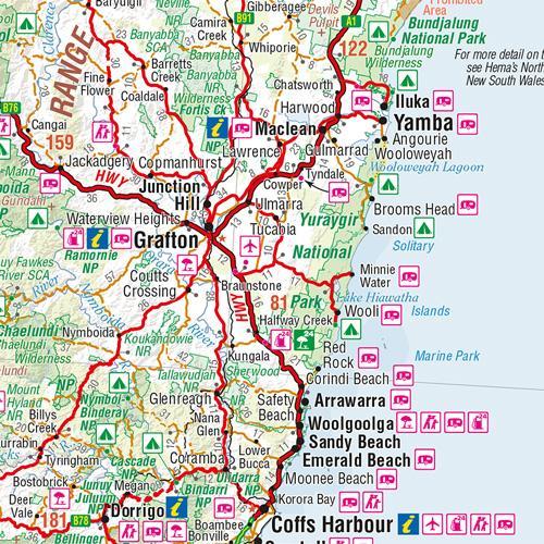 Carte routière - Nouvelle Galles du Sud (Australie) | Hema Maps carte pliée Hema Maps 