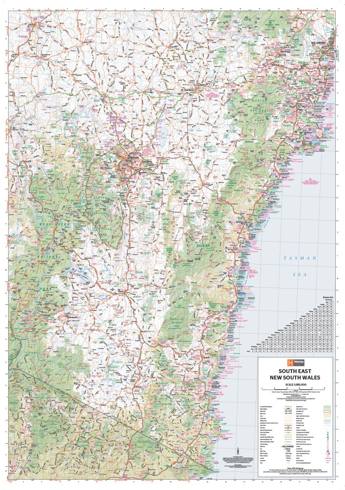 Carte routière - Nouvelle Galles du Sud, Sud-est (Australie) | Hema Maps carte pliée Hema Maps 