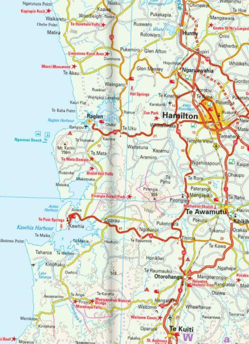 Carte routière de l'île du Nord (Nouvelle Zélande) | Reise Know How - La Compagnie des Cartes