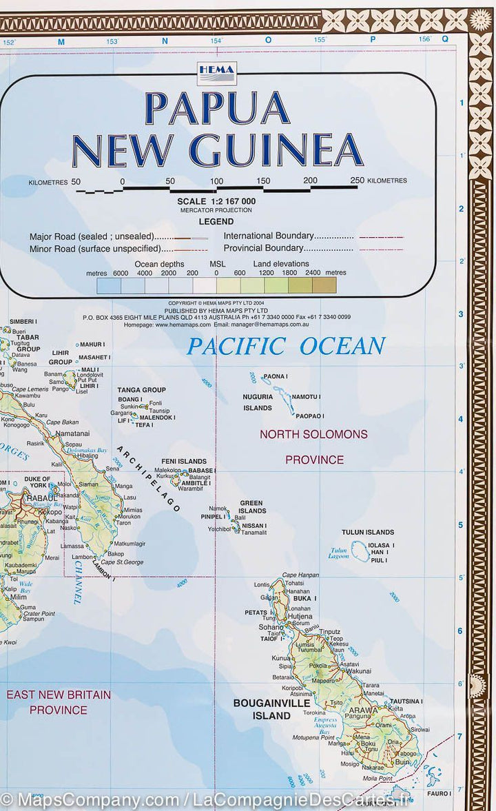 Carte routière - Papouasie & Nouvelle Guinée | Hema Maps carte pliée Hema Maps 