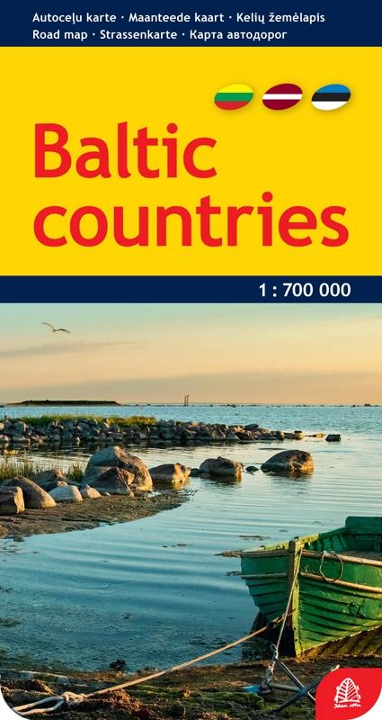 Carte routière - Pays Baltes | Jana Seta carte pliée Jana Seta 