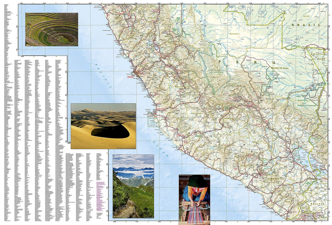 Carte routière - Pérou | National Geographic carte pliée National Geographic 