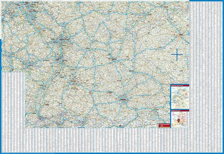 Carte routière de l'Allemagne – plastifiée | Borch Map - La Compagnie des Cartes