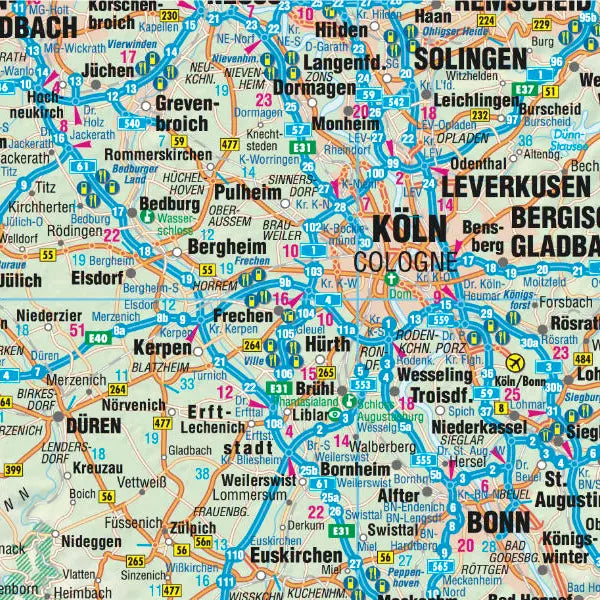 Carte routière plastifiée - Allemagne | Borch Map carte pliée Borch Map 