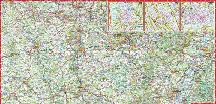 Carte routière plastifiée - Alsace, Lorraine | Express Map carte pliée Express Map 