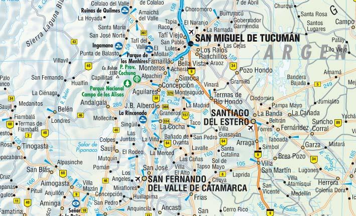 Carte routière plastifiée - Argentine | Borch Map carte pliée Borch Map 