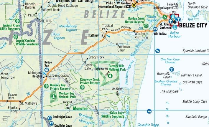 Carte routière plastifiée - Belize | Borch Map carte pliée Borch Map 