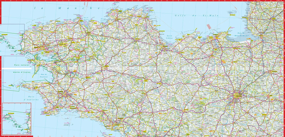 Carte routière plastifiée - Bretagne | Express Map carte pliée Express Map 