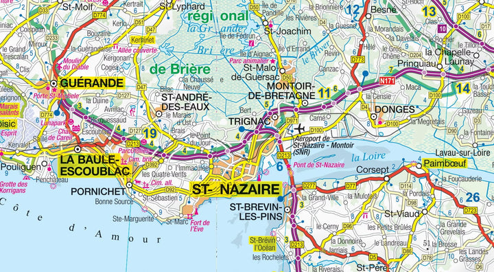 Carte routière plastifiée - Bretagne | Express Map carte pliée Express Map 