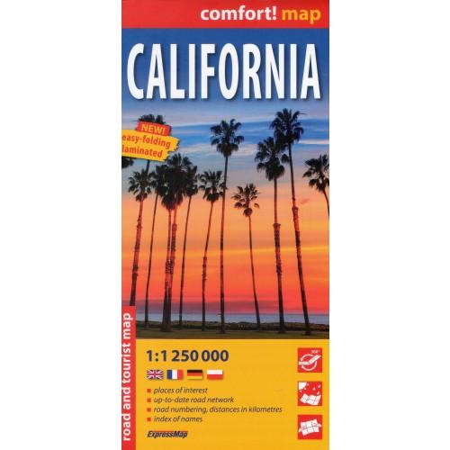 Carte routière plastifiée - Californie | Express Map carte pliée Express Map 