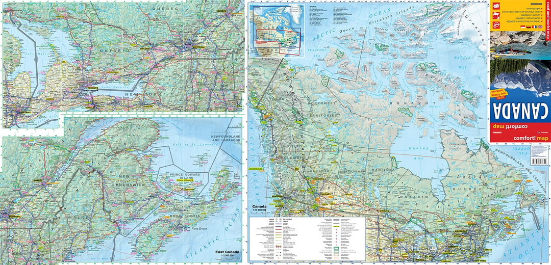 Carte routière plastifiée - Canada | Express Map carte pliée Express Map 