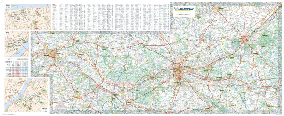 Carte routière plastifiée - Châteaux de la Loire | Michelin carte pliée Michelin 