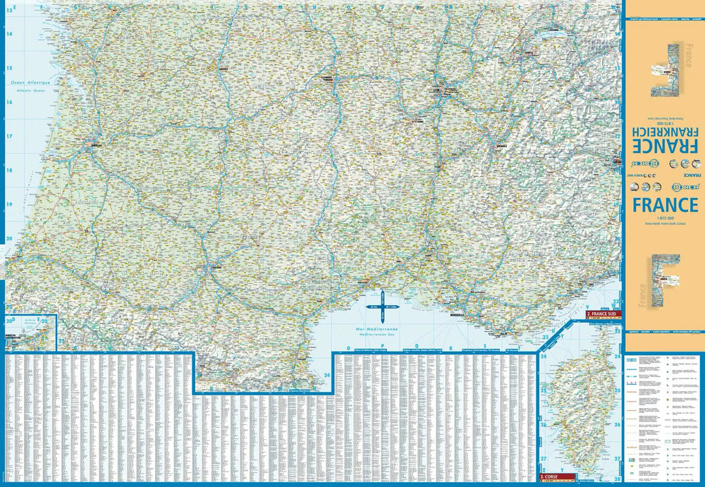 Carte routière plastifiée - France | Borch Map carte pliée Borch Map 
