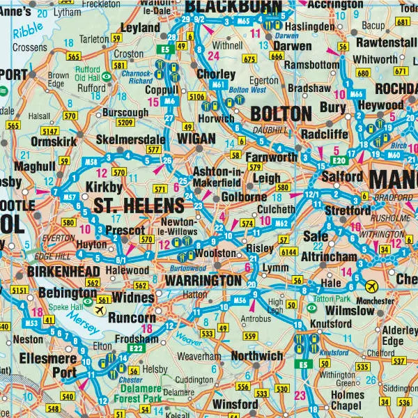 Carte routière plastifiée - Grande Bretagne | Borch Map carte pliée Borch Map 