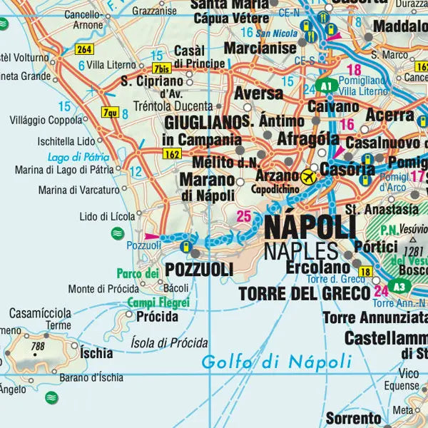 Carte routière plastifiée - Italie | Borch Map carte pliée Borch Map 