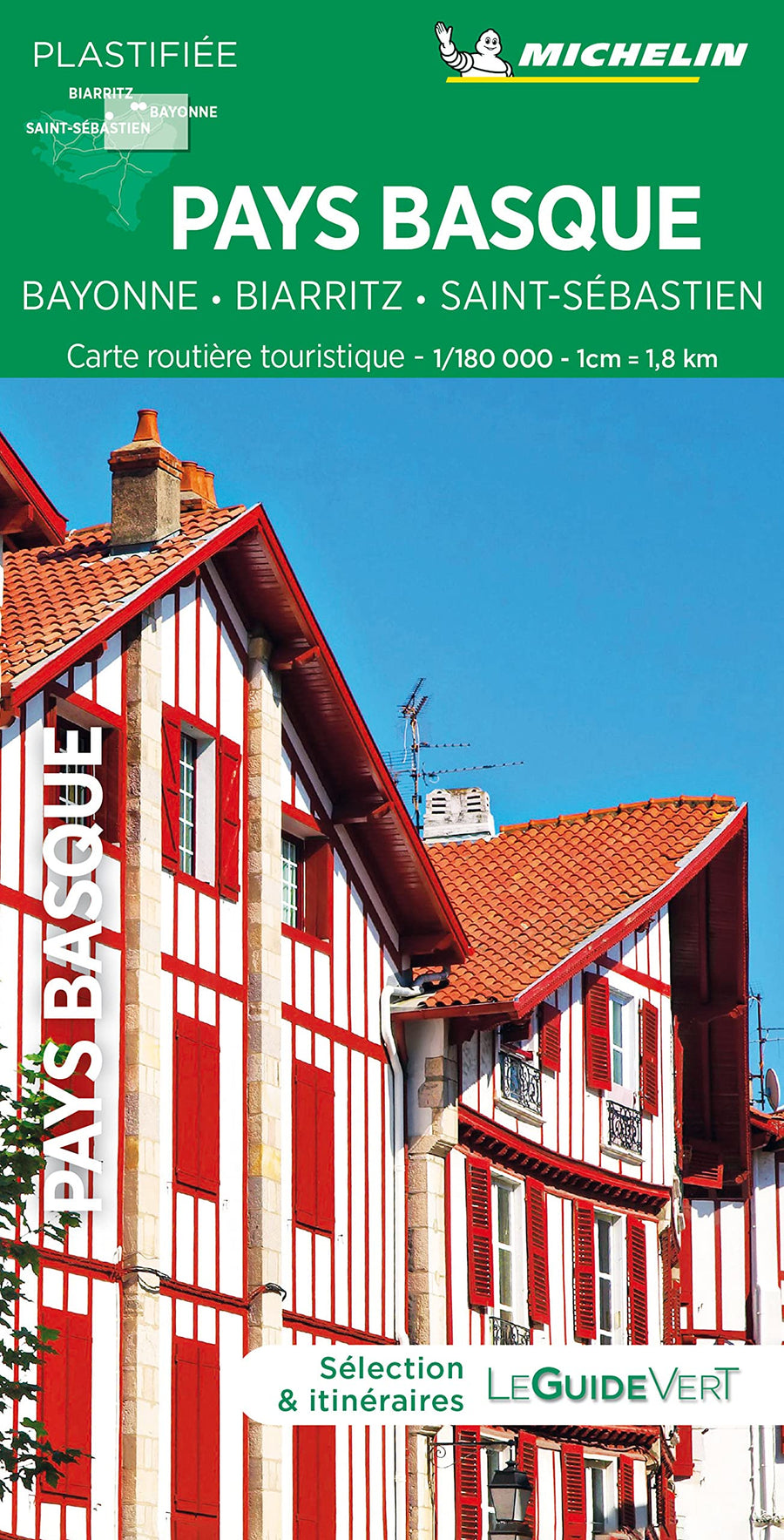 Carte routière plastifiée - Pays Basque (Bayonne, Biarritz, Saint-Sébastien) | Michelin carte pliée Michelin 