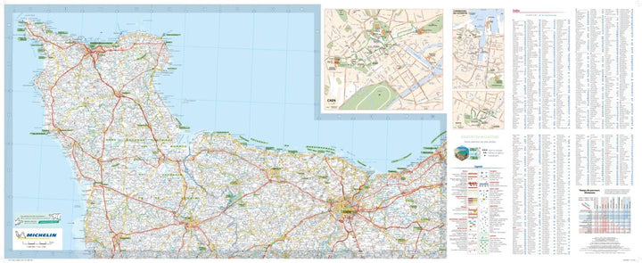 Carte routière plastifiée - Plages du débarquement, Presqu'ile du Cotentin | Michelin carte pliée Michelin 