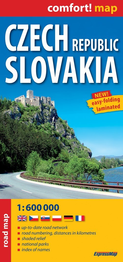 Carte routière plastifiée - République Tchèque, Slovaquie | Express Map carte pliée Express Map 