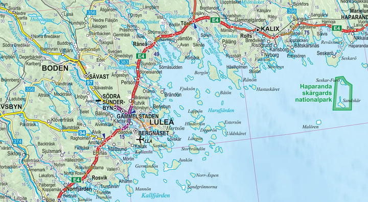 Carte routière plastifiée - Suède | Express Map carte pliée Express Map 