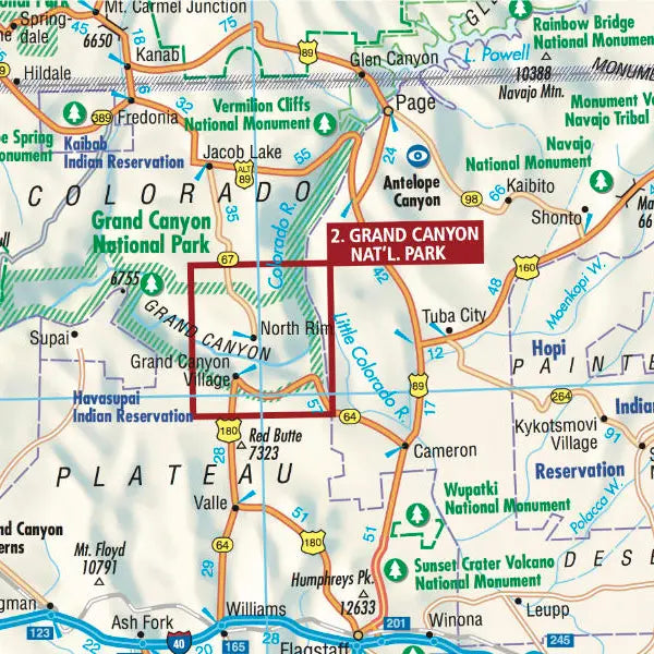 Carte routière plastifiée - USA Sud-Ouest | Borch Map carte pliée Borch Map 