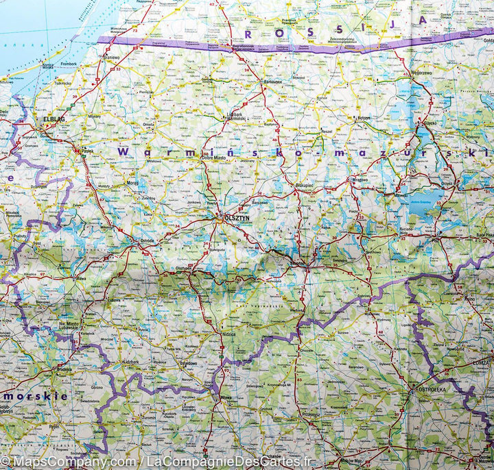Carte routière - Pologne au 1/500,000 | Freytag & Berndt carte pliée Freytag & Berndt 