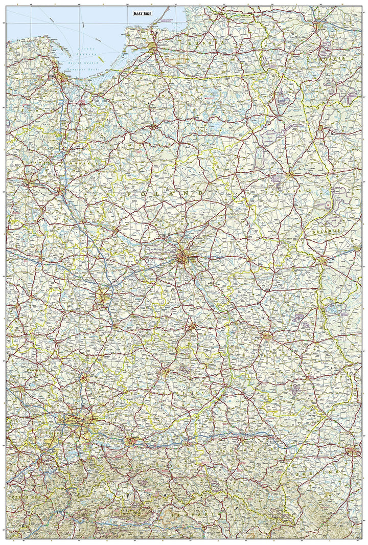 Carte routière - Pologne | National Geographic carte pliée National Geographic 