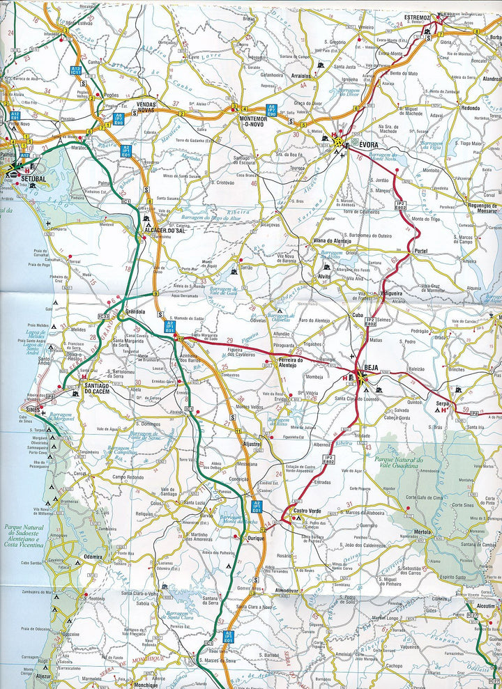 Carte routière - Portugal | Turinta carte pliée Turinta 