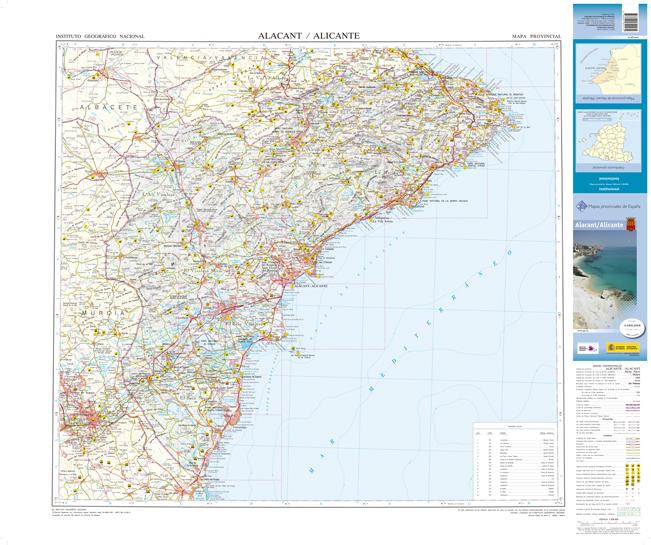 Carte routière provinciale - Alicante (Communauté Valencienne, Espagne), n° 03 | CNIG carte pliée CNIG 