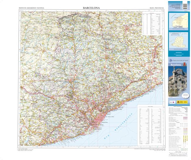 Carte routière provinciale - Barcelone (Catalogne), n° 09 | CNIG carte pliée CNIG 