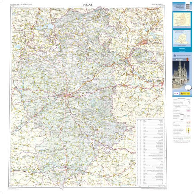 Carte routière provinciale - Burgos (Castille-et-Leon, Espagne), n° 10 | CNIG carte pliée CNIG 