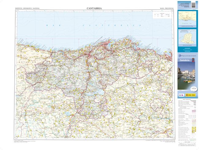Carte routière provinciale - Cantabrie (Espagne), n° 13 | CNIG carte pliée CNIG 