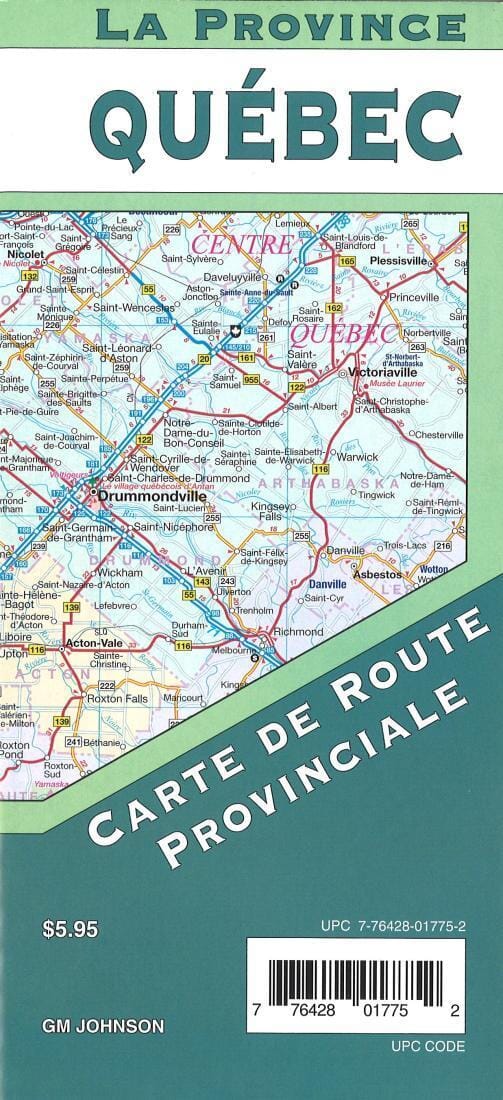 Quebec Provincial Road Map | GM Johnson Road Map 