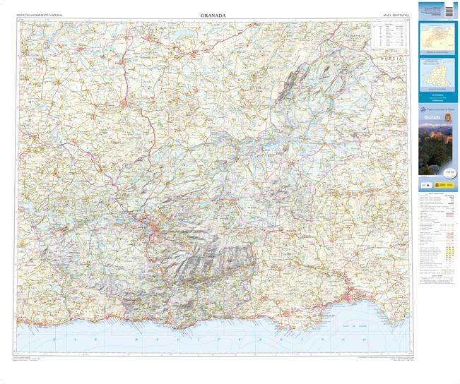 Carte routière provinciale - Grenade (Andalousie), n° 19 | CNIG carte pliée CNIG 