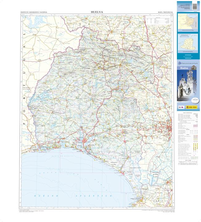 Carte routière provinciale - Huelva (Andalousie), n° 21 | CNIG carte pliée CNIG 
