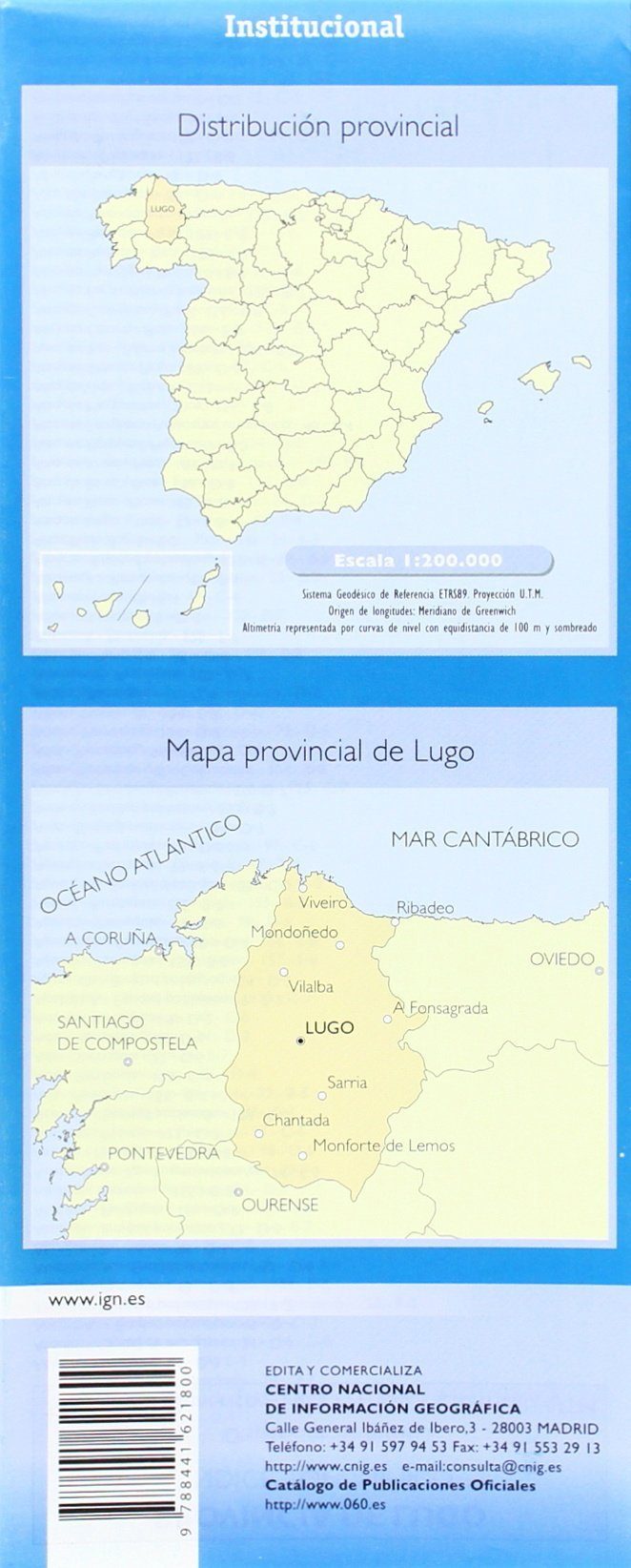 Carte routière provinciale - Lugo (Galice, Espagne), n° 29 | CNIG carte pliée CNIG 