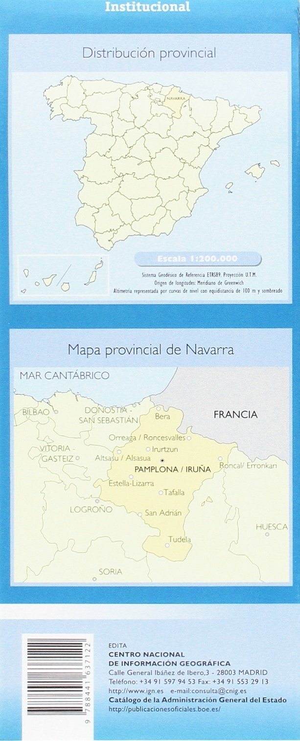 Carte routière provinciale - Navarre (Espagne), n° 33 | CNIG carte pliée CNIG 
