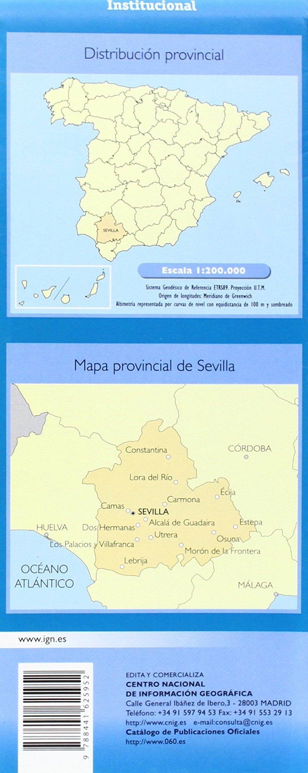 Carte routière provinciale - Séville (Andalousie), n° 40 | CNIG carte pliée CNIG 
