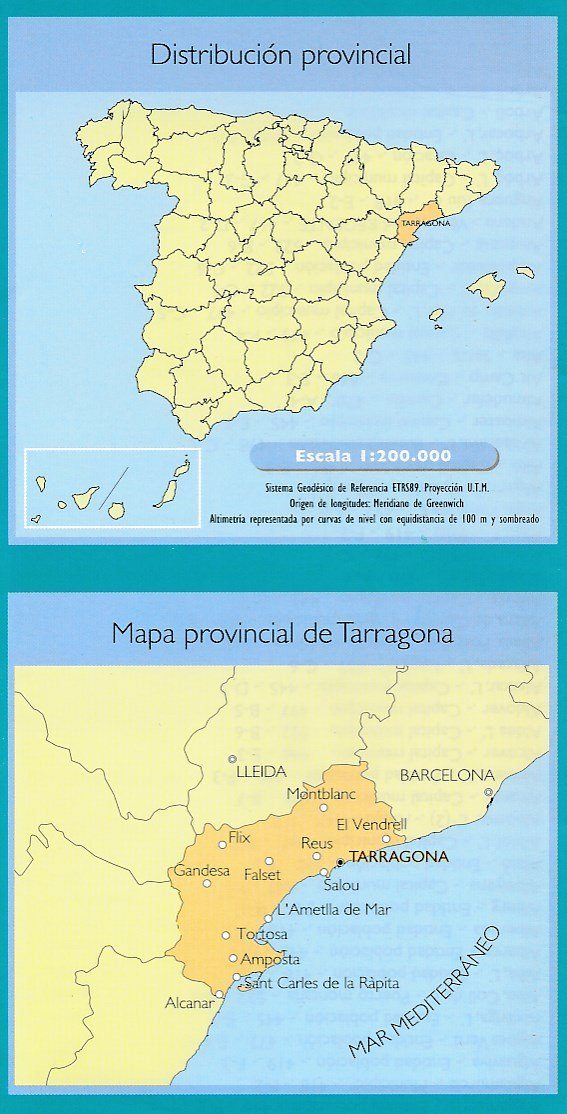 Carte routière provinciale - Tarragone (Catalogne), n° 42 | CNIG carte pliée CNIG 