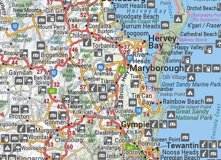 Carte routière - Queensland (Australie) | Hema Maps carte pliée Hema Maps 