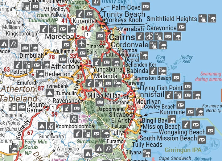 Carte routière - Queensland | Hema Maps - Handy map carte pliée Hema Maps 