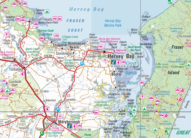 Carte routière - Queensland Sud-Est (Australie) | Hema Maps carte pliée Hema Maps 