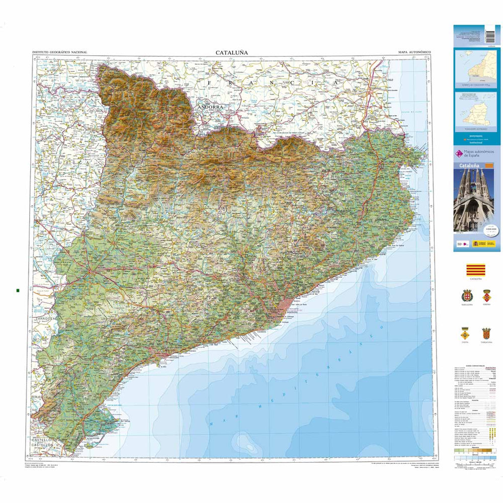 Carte routière régionale - Catalogne, n° 07 | CNIG carte pliée CNIG 