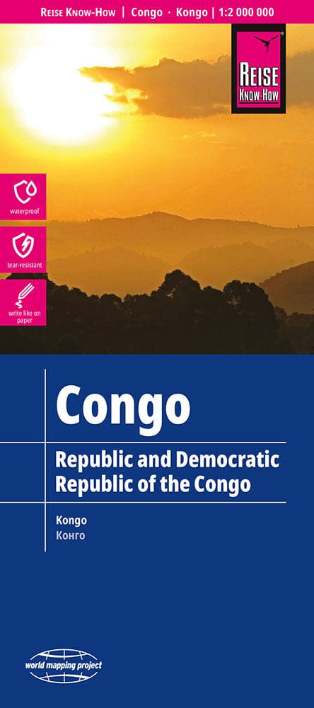 Carte routière - République du Congo & République Démocratique du Congo | Reise Know How carte pliée Reise Know-How 