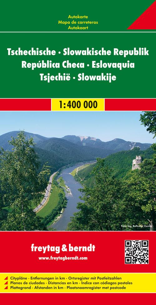 Carte routière de la République Tchèque et de la Slovaquie | Freytag &#038; Berndt - La Compagnie des Cartes