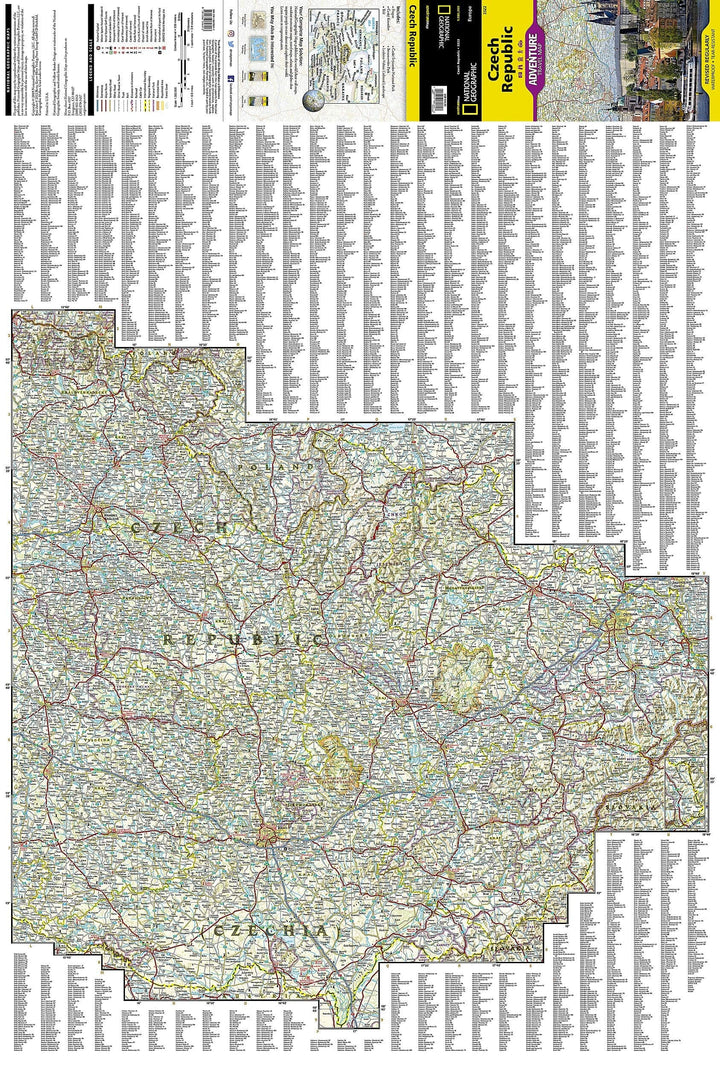 Carte routière - République Tchèque | National Geographic carte pliée National Geographic 