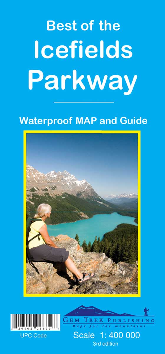 Carte routière - Route des Glaciers (PN Banff et Jasper, Alberta) | Gem Trek carte pliée Gem Trek Publishing 