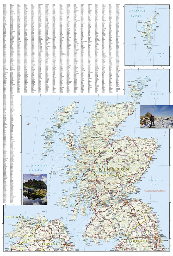 Carte routière - Royaume Uni | National Geographic carte pliée National Geographic 